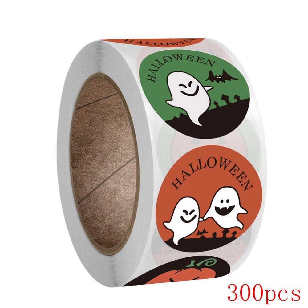 50-500pcs Halloween Round Stickers Self Adhesive Label Paper Candy Bags Stickers Package Seal Gift Packaging Sealing Craft