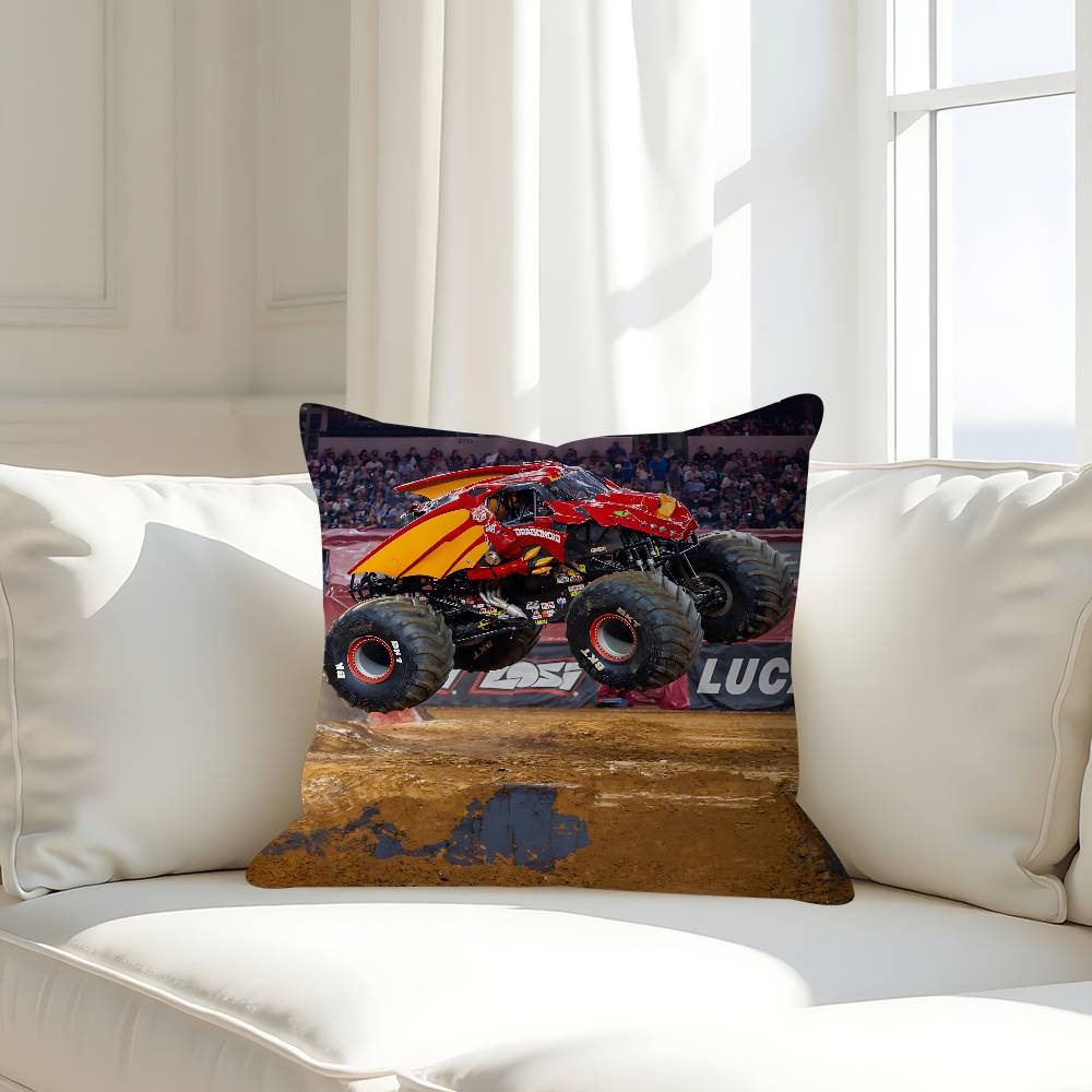 M-Monster Jam Pillow Cushion Cover Pillowcase Living Room Sofa Home Decor Customized