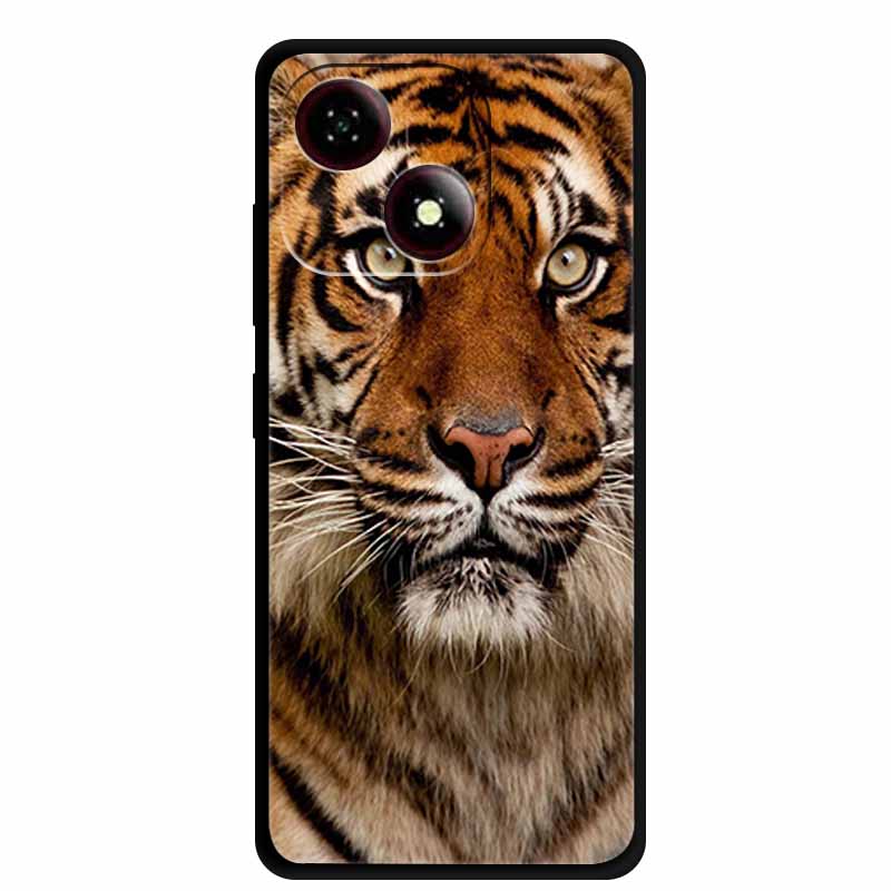 

For ZTE Blade A35E Case Fashion Printed Flowers Soft TPU Black Silicone Back Cover For ZTE Blade A 35E Fundas Shockproof Bumper ZTE Blade A35E