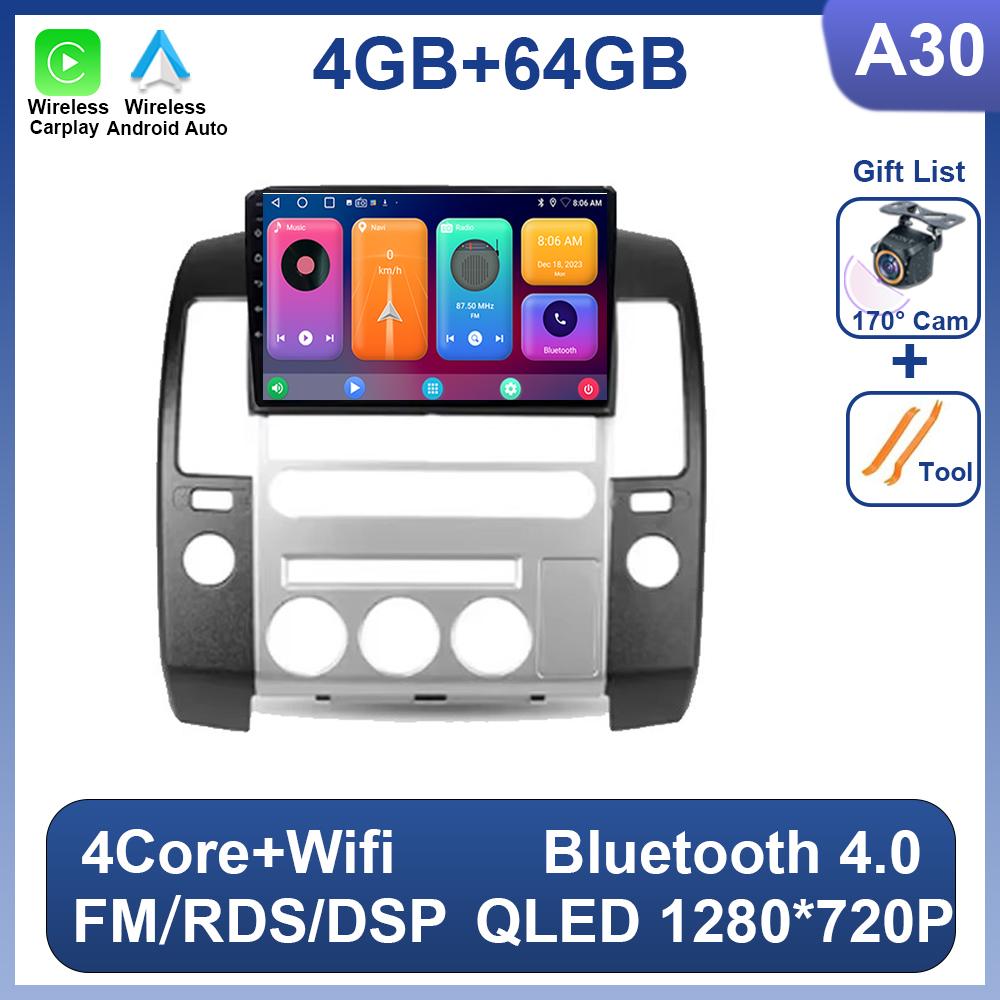 Car Radio Player For Nissan Pathfinder R51 2004 - 2009 GPS Navigation Android 14 Autoradio Screen Carplay 4G Wifi NO 2din DVD