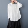 Long Sleeve Plus Size Cotton Vintage Shirts & Blouses for Blouse Casual Loose Spring Autumn Tops Women Button Up Shirt