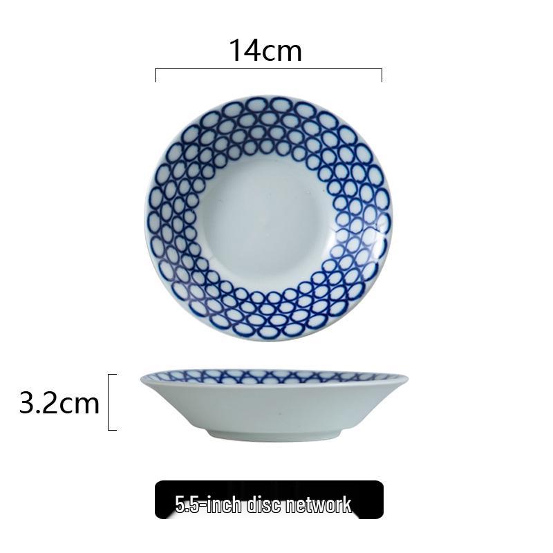 Japon Yüksek Sıcaklık Seramiği 5,5 İnç Sırlı Kemik Tabağı - Sosluk, Atıştırmalık veya Meze Tabağı.