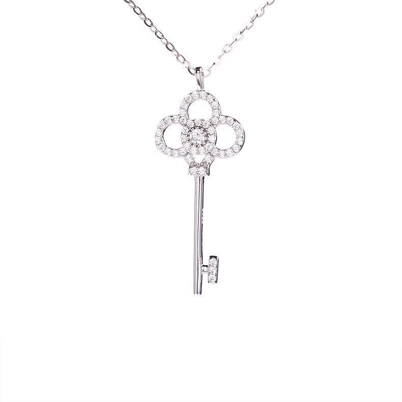 S925 Sterling Silver Light Luxury Key Necklace - Spring/Summer Clavicle Chain
