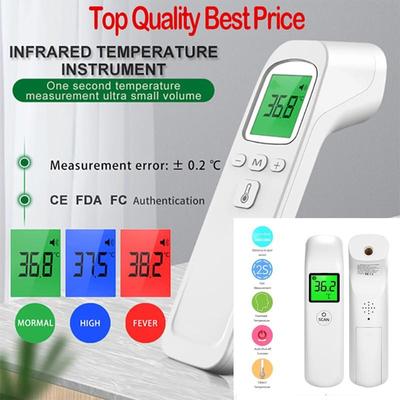 Infrarot-Stirn-Digital-Thermometerpistole, berührungsloses IR-Laser-Thermometer mit 3-farbigem Hintergrundbeleuchtungsdisplay für Babys und Erwachsene