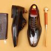 British Glossy Leather Shoes Men'S Formal Business Cowhide Inner Leather One-Piece Oxford Shoes