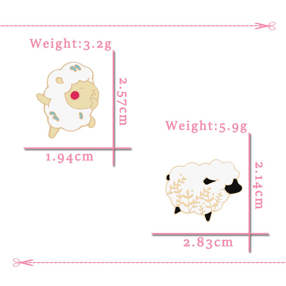 Lovely Cartoon Sheep Enamel Pin Cute Funny Animal Black Goat Brooches for Kids Girls Custom Bag Lapel Pins Fashion Jewelry Gifts