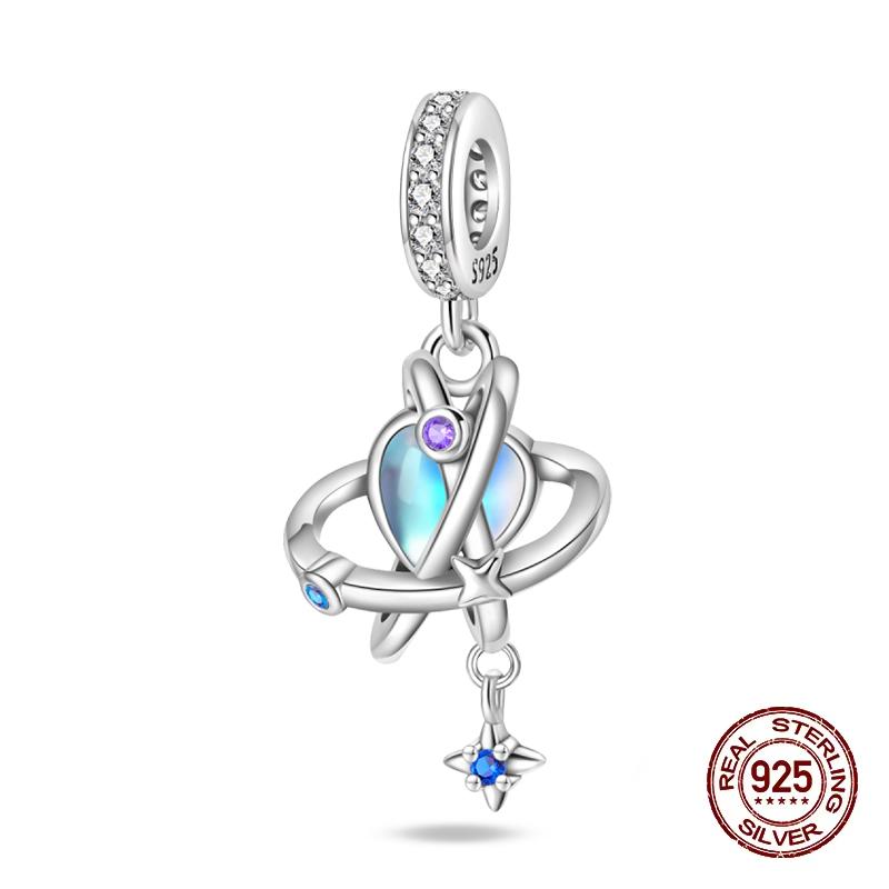 925 Sterling Copper Classical Lotus Charms Beads Fit Pandach 925 Original Bracelets DIY Romantic Valentine's Day Zircon Gifts