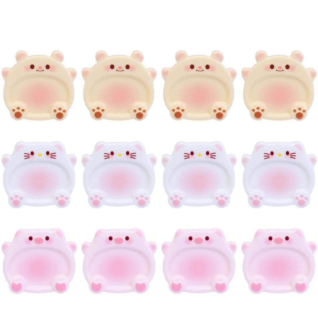 Cute Cartoon Pig Cat Palette DIY Mini Portable Nail Art Palette Manicure Organization Nails Polish Templates Painting Boards