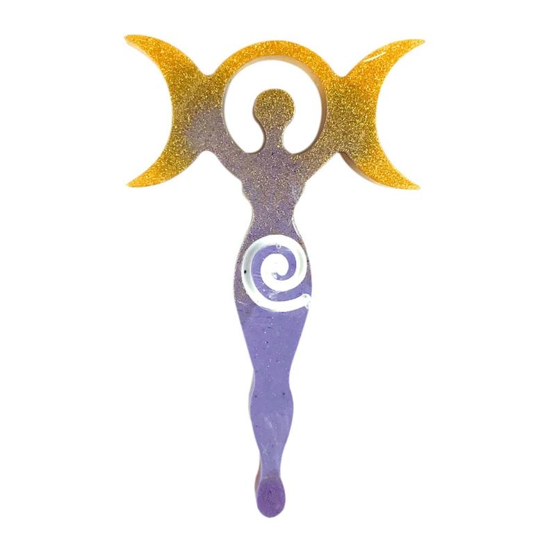 Epoxy Resin Molds Polymer Clay Molds for Handmade DIY Goddess Moon Mould for DIY Necklace Pendant Ornament Keychain