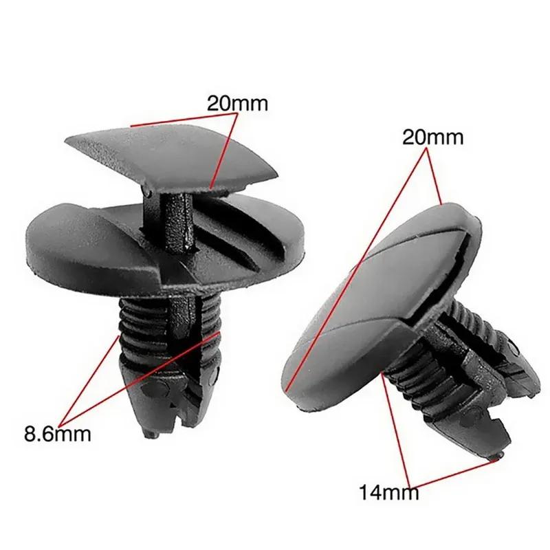 10-100X Car Bumper Rivet Fender Fixed Clamp Retainer Wheel Arch Mounting Trim Clip Fasteners For PEUGEOT Citroen 206 207 307 308 100PCS