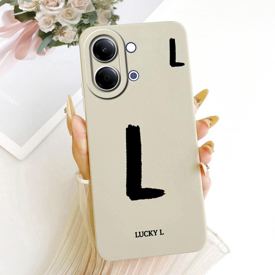 For Vivo Y05 4G Case Y11d Y11 5G Cover Lucky A-Z Letters Soft Silicone Coque Phone Case For Vivo Y21 5G V2553 Cases
