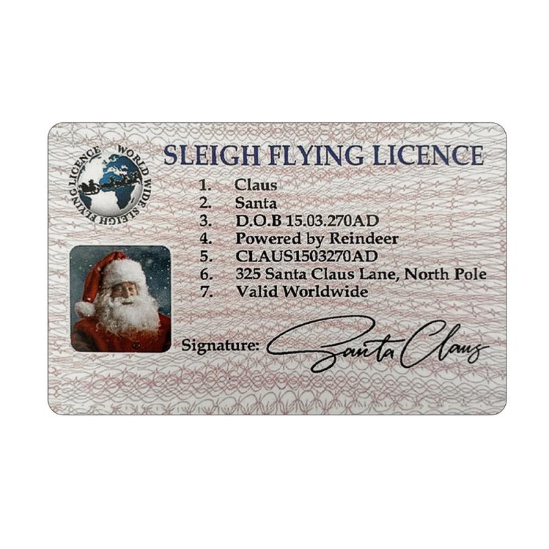 Santa Drivers License Artistic Useful Christmas Utenciles Christmas Gifts Simple And Stylish Durable Christmas Decorations