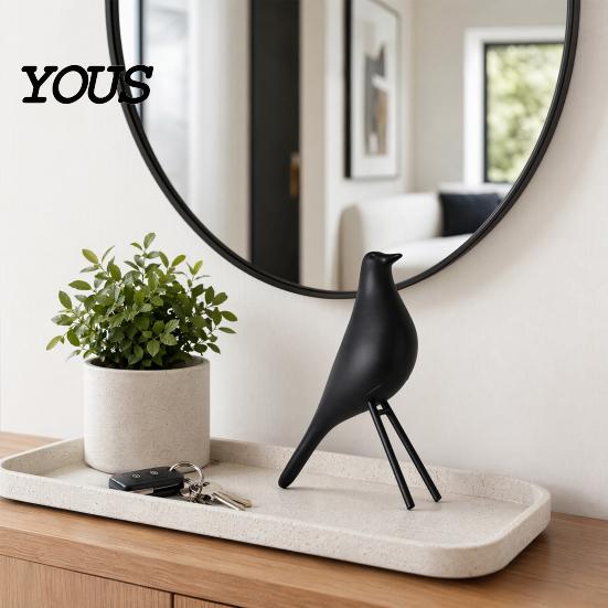 Dekorativní ptačí ozdoba Severský styl Stolní dekorace, Středověký Stůl Minimalistický Vysoce kvalitní Domácí doplněk Soška pro Kancelář Knihovna Krbová římsa