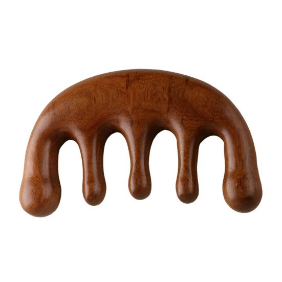 Sandalwood Scalp Massage Comb Multi-functional Meridian Comb Wooden Wide Tooth Face Head Body Massager Guasha Scrubber Tool