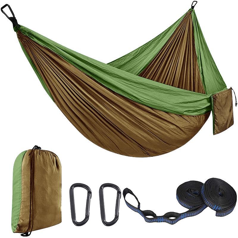 Portable Nylon Parachute Camping Hammock Swing Chair (Single/Double)