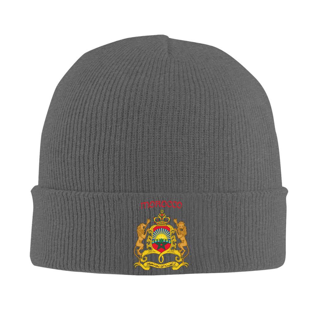 Unisex WomenMorocco Heart Flag Beanie Hats  Y2K Cool Knitted Hat Autumn Winter Outdoor Caps Custom Elastic Bonnet Hats