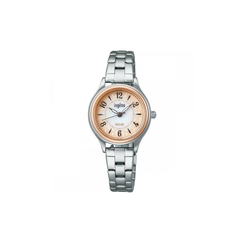 SEIKO Alba series 50m waterproof solar Quartz Steel Strap women s watch brown dial AHJD434 синий