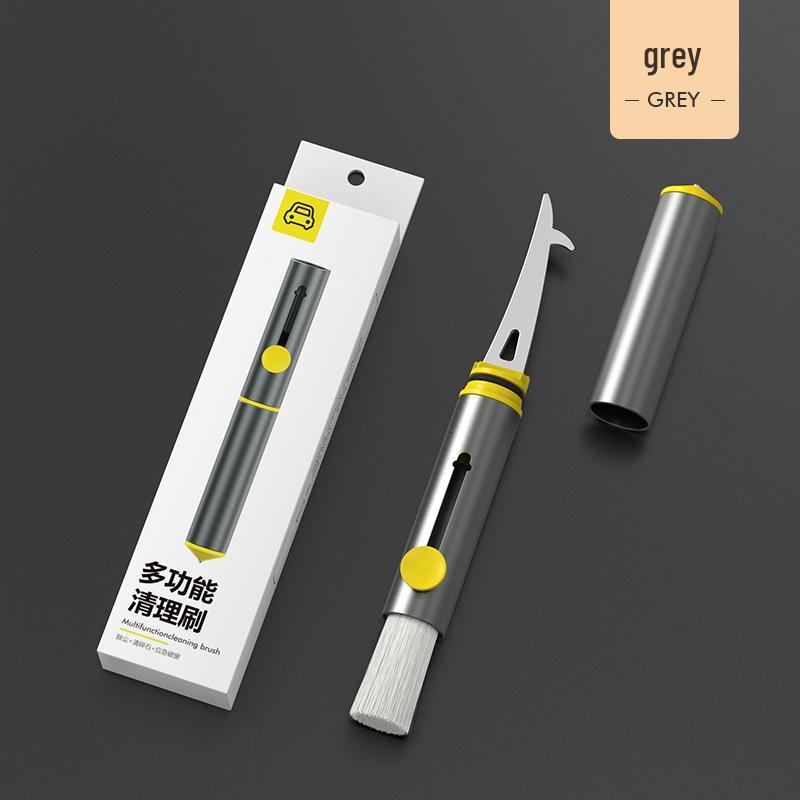 

Багатофункціональний автомобільний інструмент: Очисник розетки кондиціонера, склоочисник, запобіжний молоток, щітка для автомийки Gray - Cleaning Brush