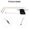 2pcs 99.9% Copper Dowsing Rod Psychic And Divination Copper Pendulum Kit Portable Dragon Seeking Detachable Tool