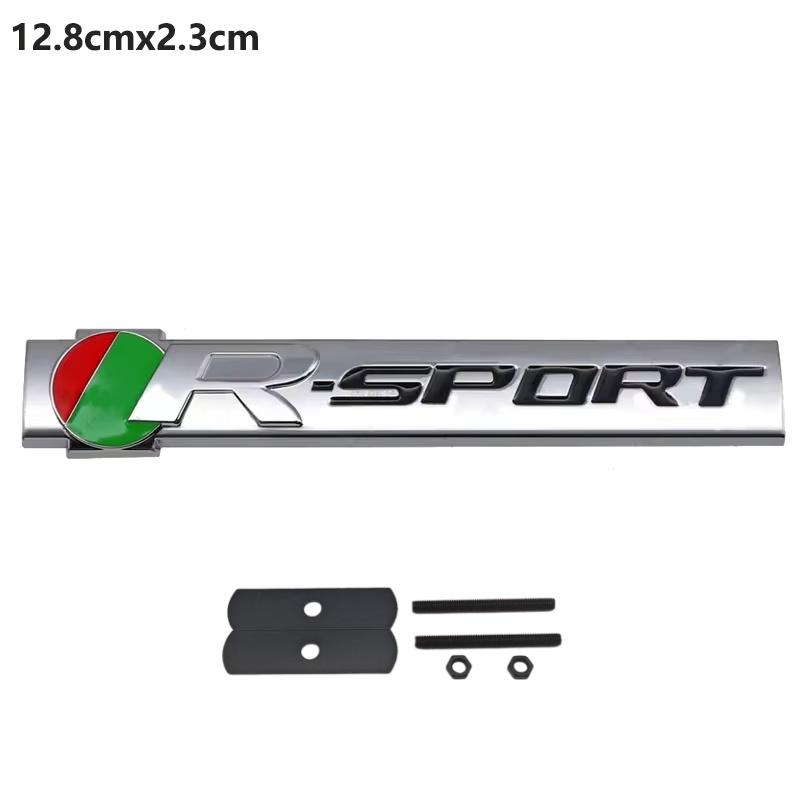 1pc 3d Metal R-Sport Logo Badge Sticker Front Grill Rear Trunk Side Fender Emblem Decal