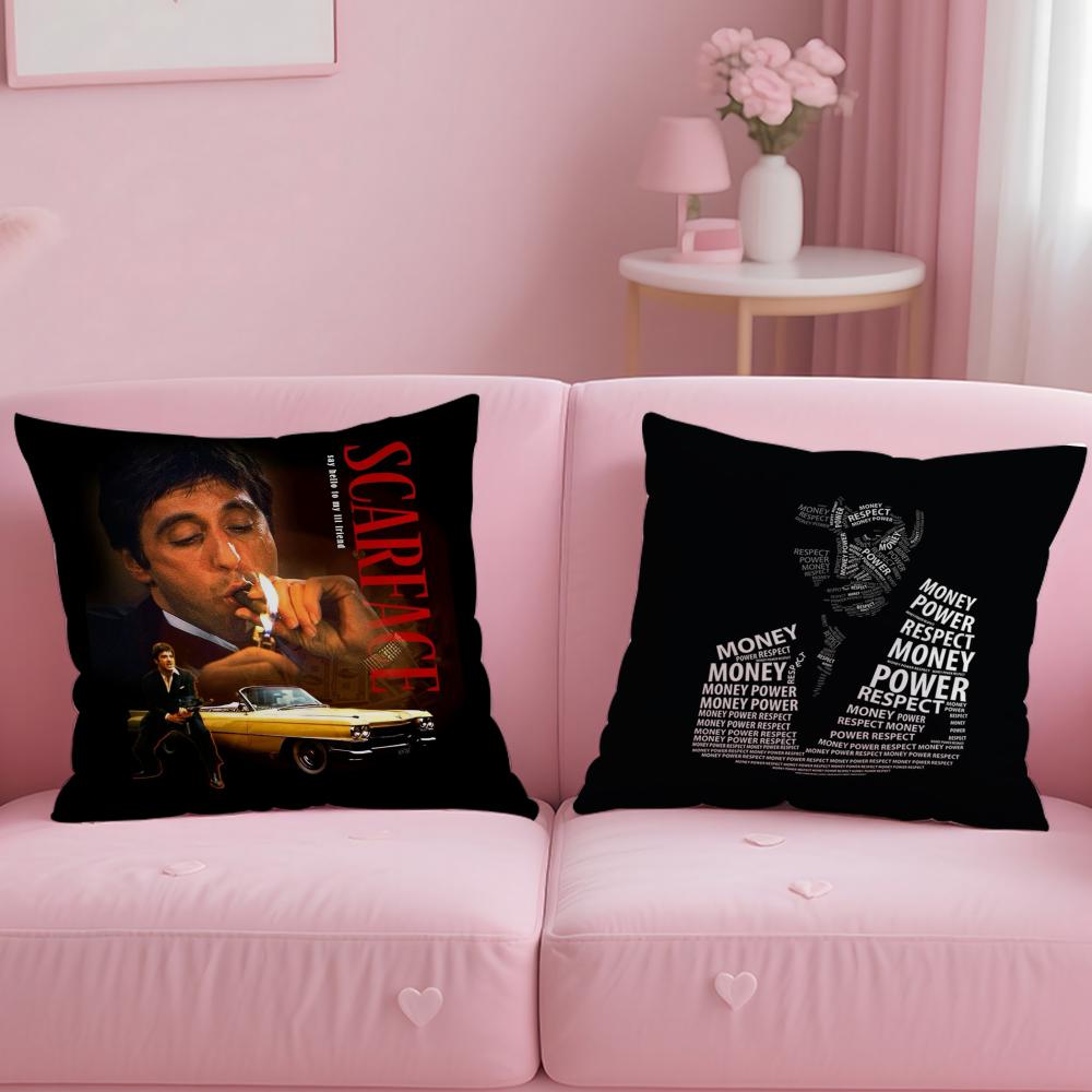 Movie S-Scarface Cushion Cover Comfortable Reversible Pillow Cover Ideal for Car Sofa Bedroom & Beyond