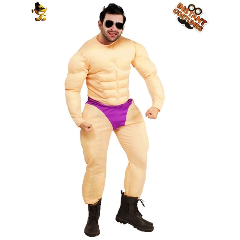 Adult Kids Muscle Men's Shirts, Halloween Cosplay Fake Abs T-Shirts, Party Costumes