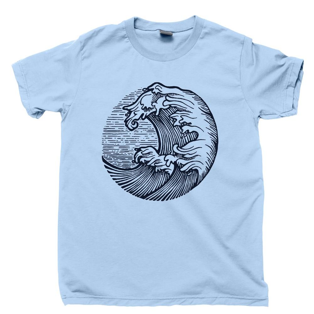 

Ocean Waves T Shirt Deep Blue Sea Diving Sailing Surfing Beach Conservation Tee 3XL