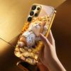 Treasure Luxury Kitty High-end PhoneCase Electroplated Glass PhoneCase for Samsung Galaxy S26 S25 S24 S23 S22 S21 FE,Ultra,Plus