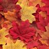 50/100Pcs Autumn Artificial Maple Leaf Fake Leaves Garland Maple Leaf Vine Garden Home Decor Thanksgiving Halloween Decoration
