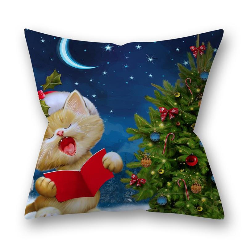 Husa de perna perna de Craciun copac cu fulg de nea imprimat canapea perna decorare perna acasa