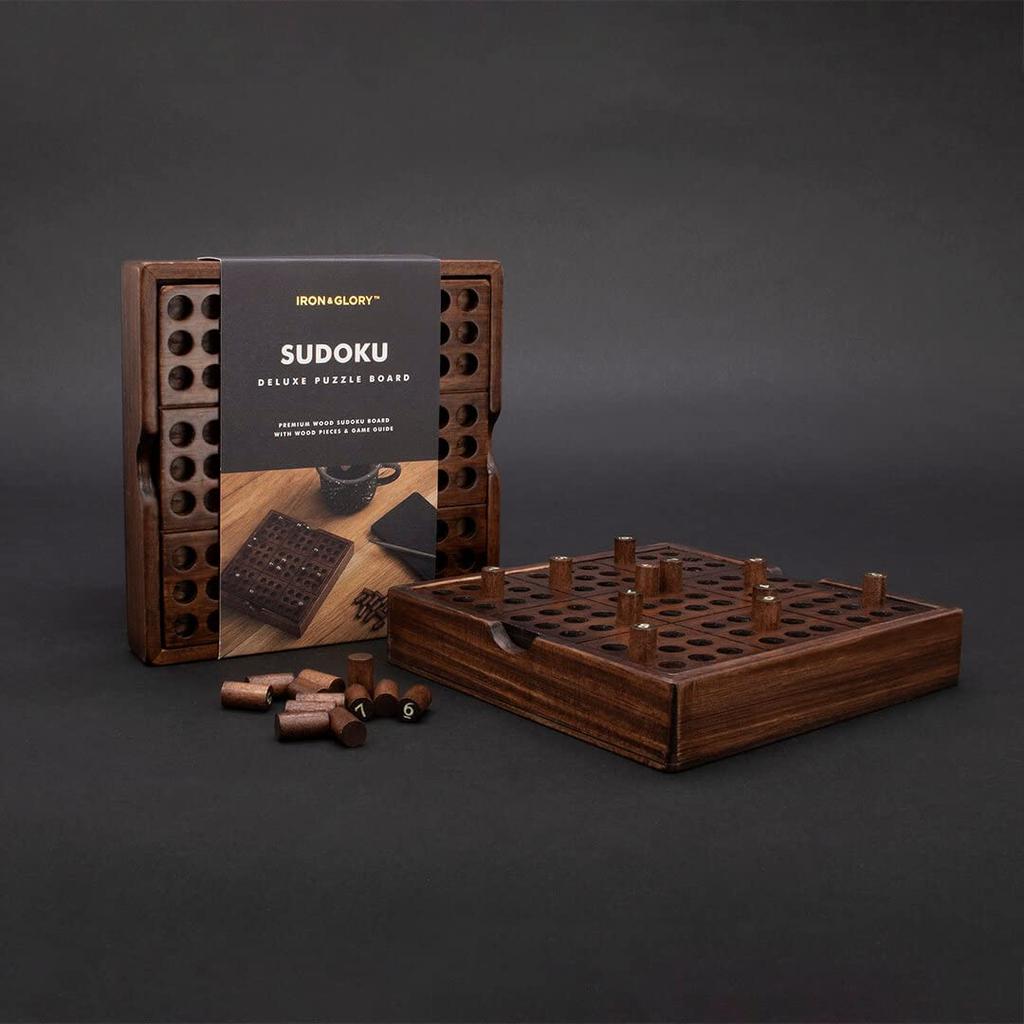 Iron And Glory Sudoku, 1-Player Wooden Board Game, SUCK UK