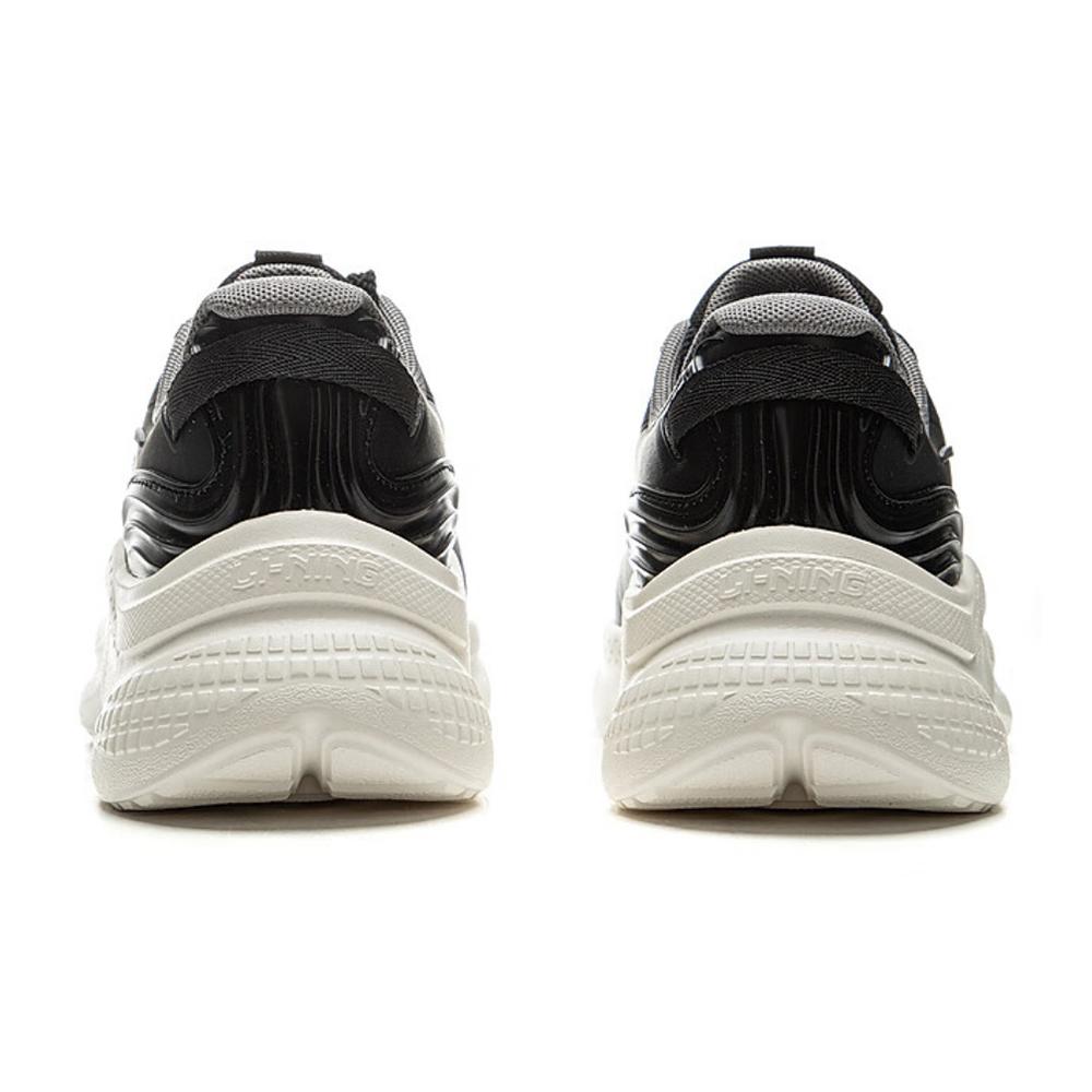 Li Ning Flow Cloud Simple Comfortable Non-Slip Wear-Resistant Low-Top Casual Running Shoes Women Sneaker Black ARSV044-7