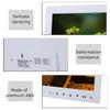 15  HD Screen Touch Button Digital Photo Frame Alarm Clock MP3Celsius4 Movie Player   Black