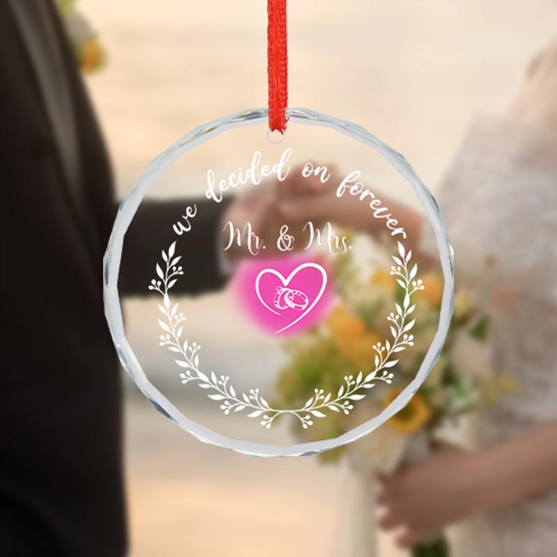 1pc/2pcs Wedding Glass Pendant-Gifts for Newlyweds Wedding Souvenirs, Wedding Scene Decor, Tree Decor, Party Decor, Backpack and Keychain Pendant