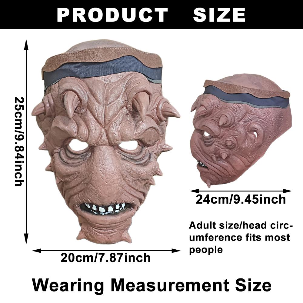 Alien Pirate Mask With Headband Movie Cosplay Realistic Character Head Cover Fierce Textured Halloween Mask Costume Party Prop