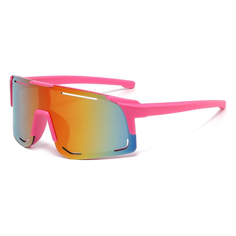 Fashion Children'S Colorful Cycling Glasses Personalized Sports Sunglasses Outdoor Mountaineering Integrated Eye Protection Sunglasses