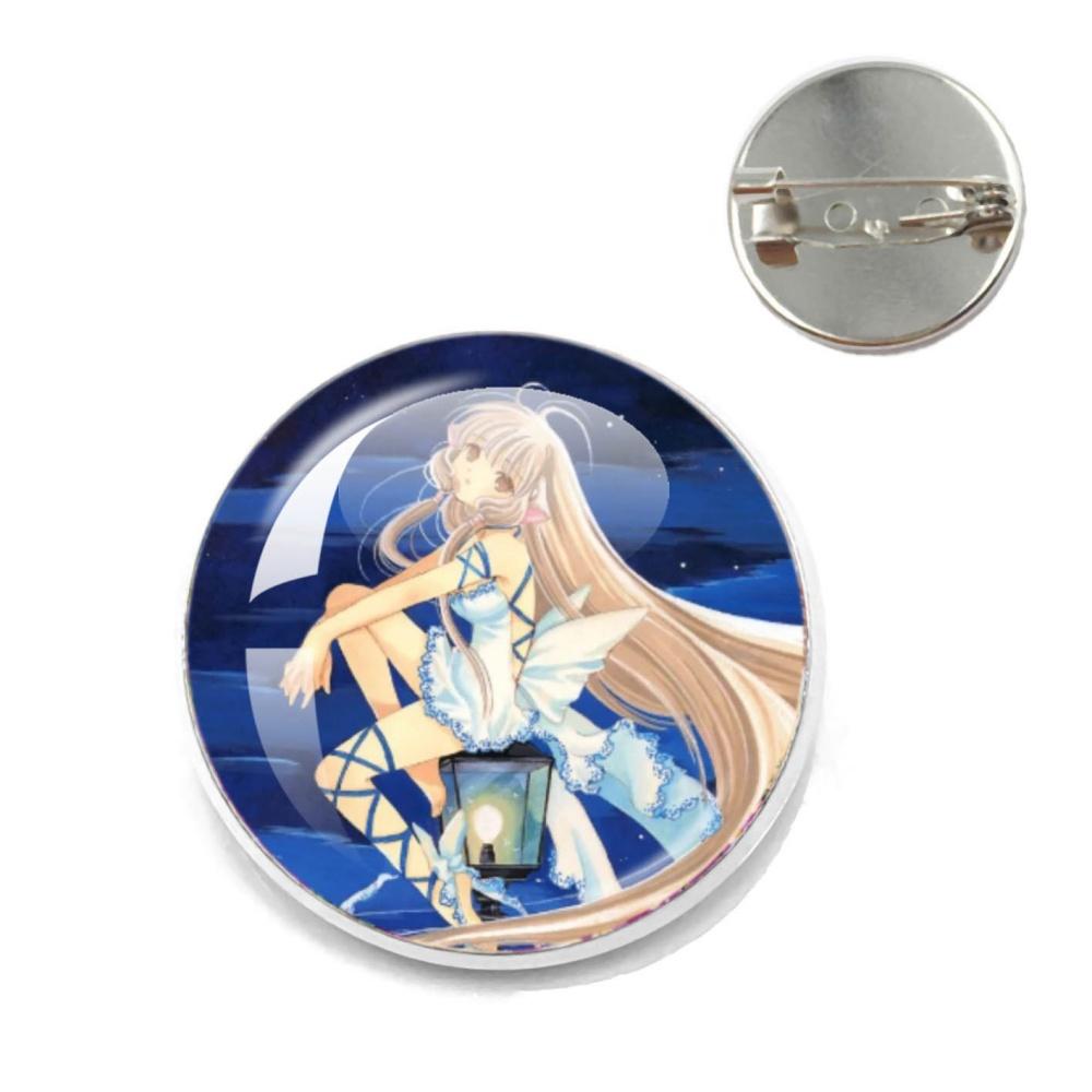 Anime Chobits Pin Metal Brooches Cute Collar Lapel Pin  Chi Cute Creative Funny Cartoon Badge Brooch Hat Lover Jewelry Gift