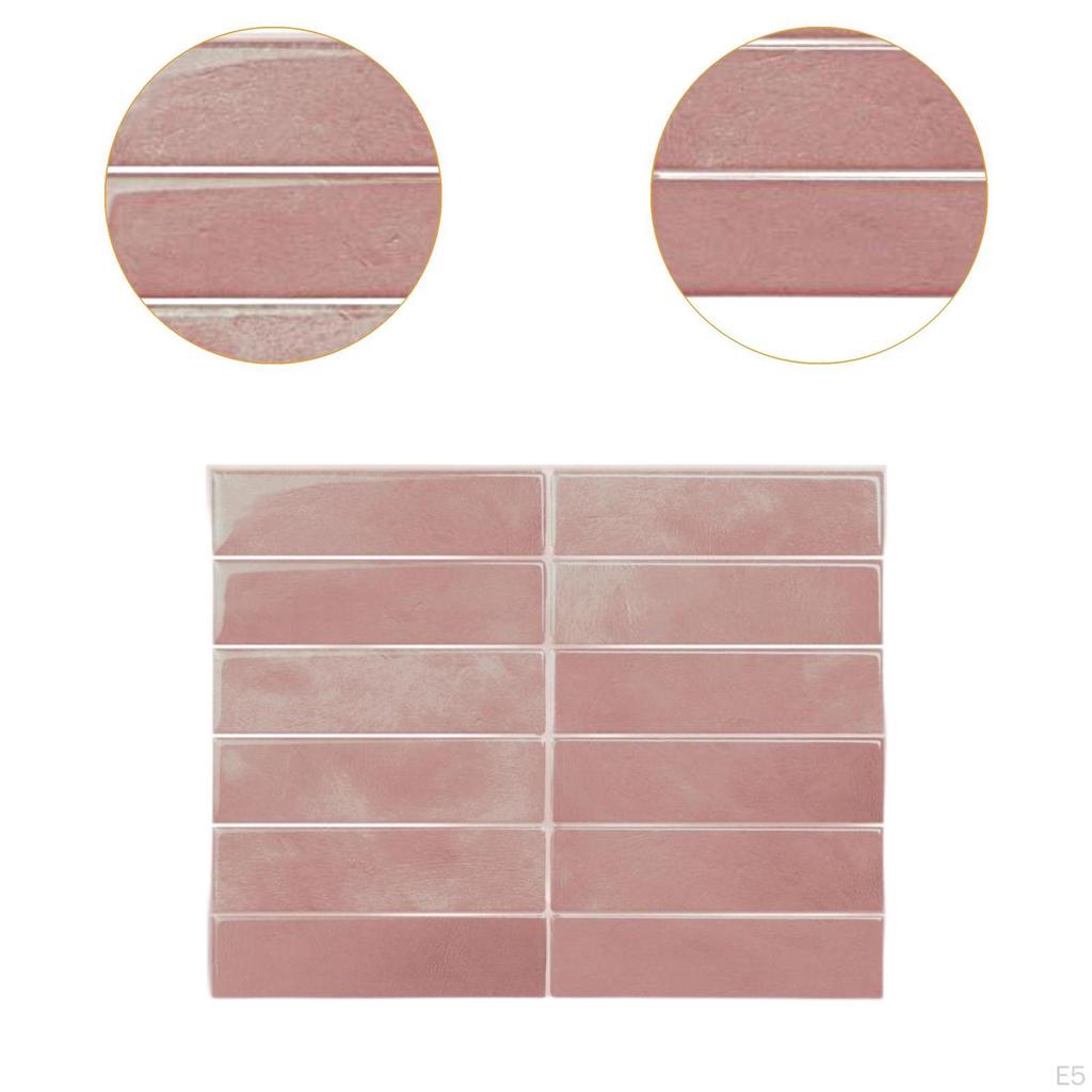 10 Pieces 9 x11.4inch Wall Tiles,Backsplash Tiles, Waterproof Bathroom 3D Thick Peel and Stick ,Self