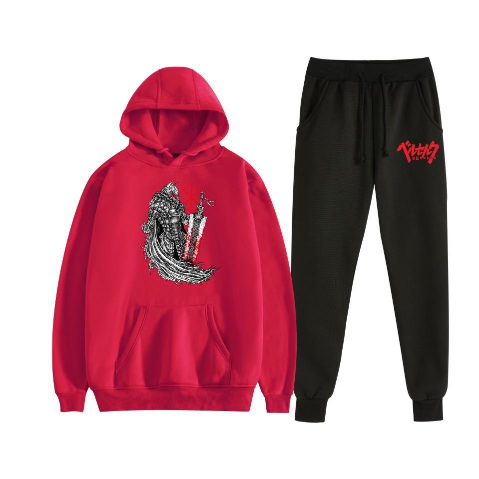 Sword wind legend Berserk new animation fleece loose men's and women's hooded sweater set hoodie