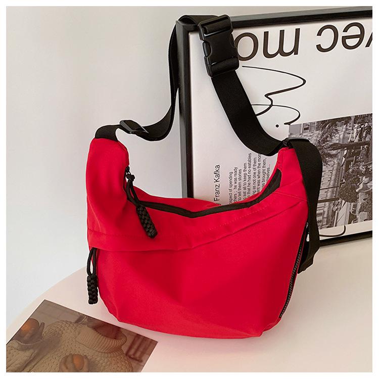 Women's Casual Oxford Cloth Shoulder & Crossbody Bag - Solid Color, Fashionable Commuter Style