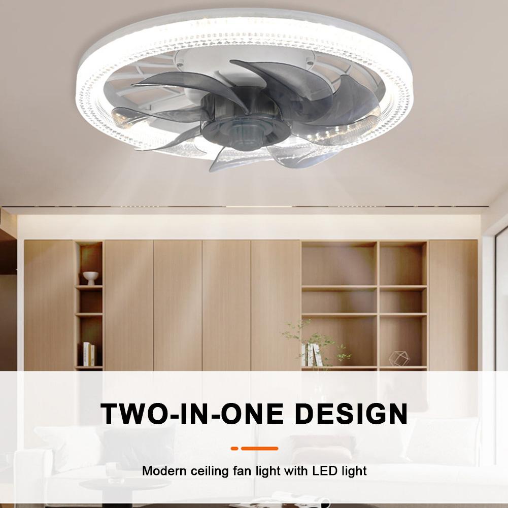 Modern Dimmable Ceiling Fan Light with 4 Speeds 3 Color Modes Ideal for Living Room Kitchen Bedroom Use