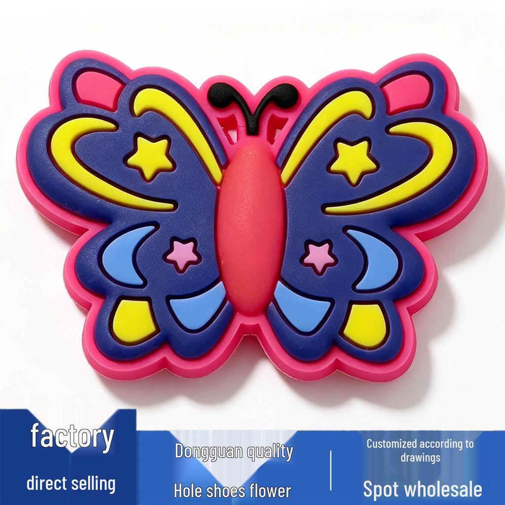 Butterfly Series Crocs Flower Charms: Cute, Versatile PVC Shoe Decorations