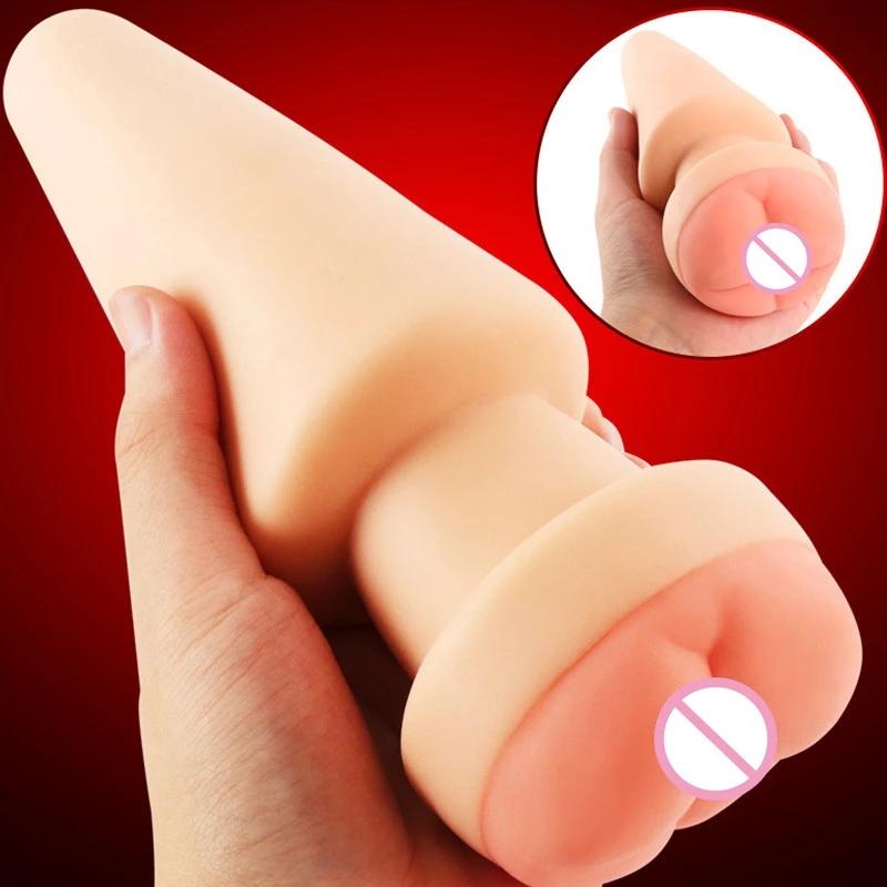 Énorme godemichet Anal compressible TPE, Plug Anal doux, spéculum, masseur de Prostate lourd, jouets sexuels anaux pour femmes et hommes, jeux sexuels pour adultes 20cm