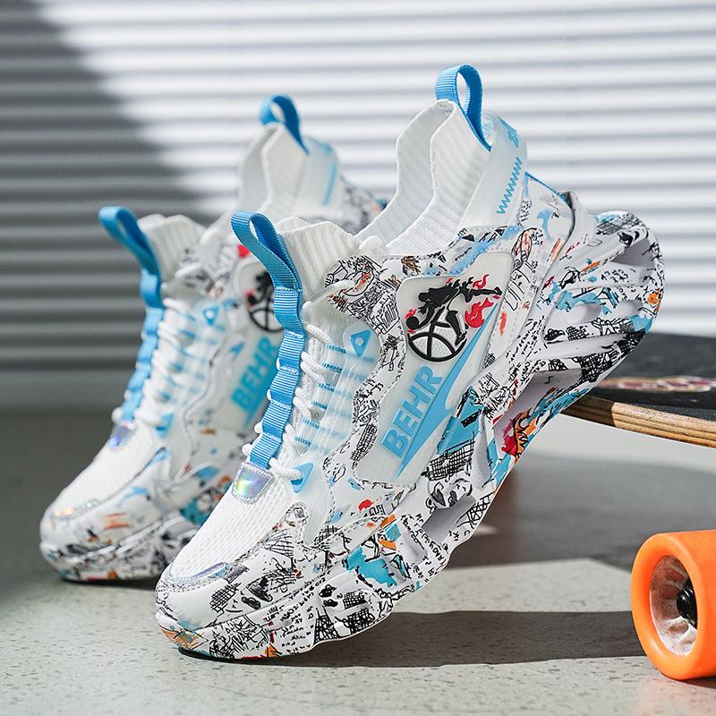 Neue Mode lässige Sportschuhe Outdoor leicht vielseitig Dad Shoes Fly-Woven Camouflage Blade Schuhe