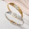 Best-selling Products In Europe and America Wholesale18k High-end Stainless Steel Olive Leaf Non-fading Jewelry Titanium Steel Bracelet