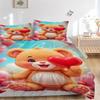 3pcs Anime Teddy Bear Bedding Set - Includes One Quilt Cover and Two Pillowcases (No Core) - Perfect for Bedroom and Guest Room Decoration,