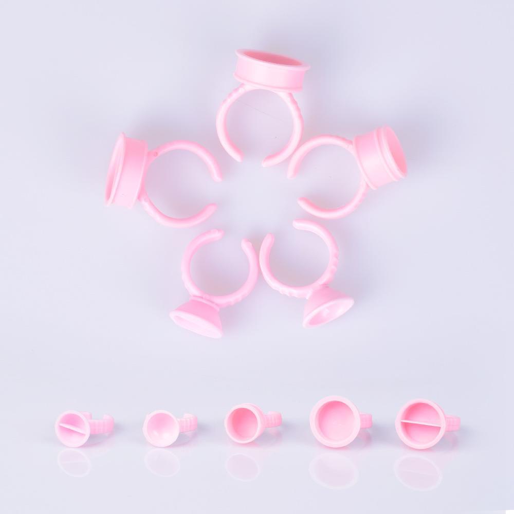 Pink Pigment & Glue Holder Ring for PMU, Lash Extensions & Tattooing.