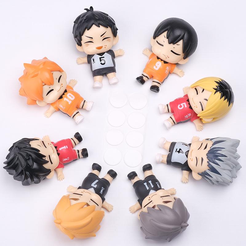 8Pcs/Set Anime Haikyuu Figure Toys Kenma Kozume Shoyo Hinata Kotaru Bokuto Yu Nishinoya Action Figure Model Toy Fans Gift