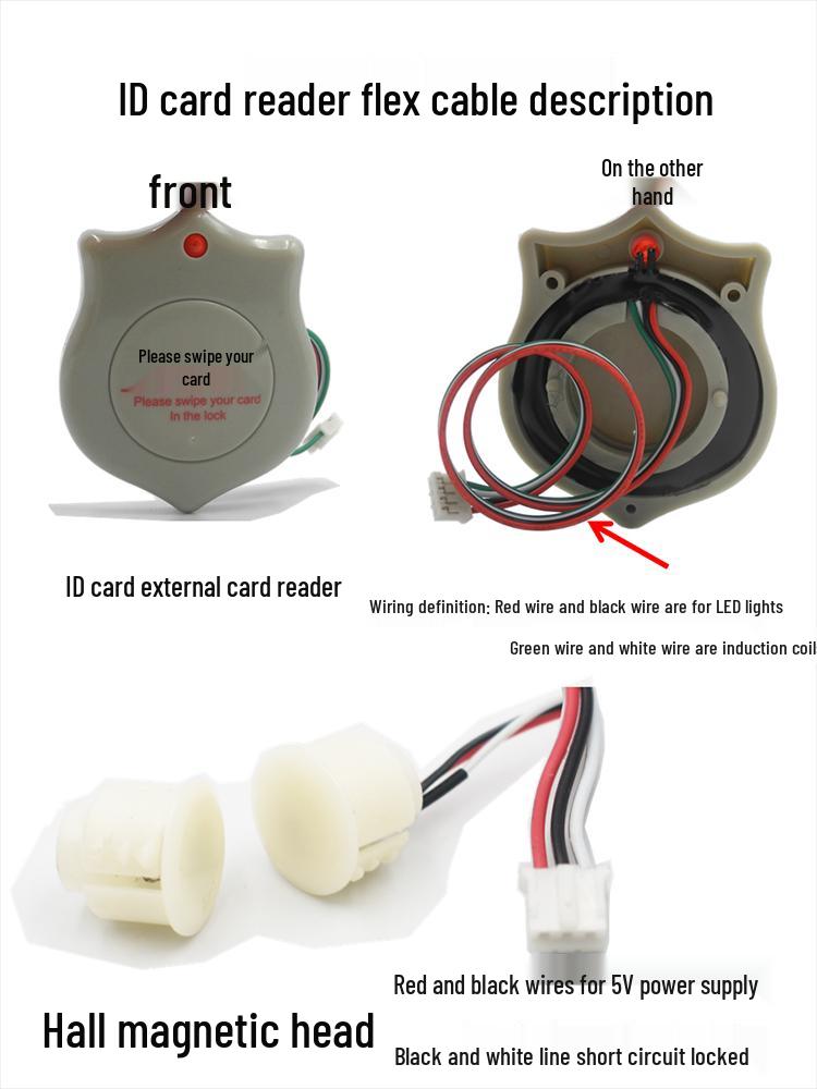 Power-Off Unlock Electric Lock Motor Board with ID Card Reader and Silent Lock Accessories