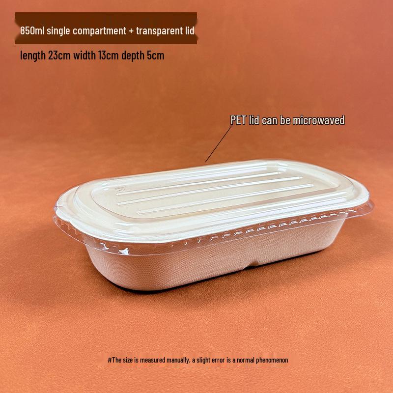 Eco-friendly Three-Compartment Disposable Bento Box – Microwaveable Paper Lunch Container for Salads and Light Meals